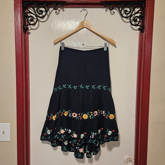 Margaret O'Leary Dresses & Skirts - Margaret Oleary Embroidered Floral Skirt